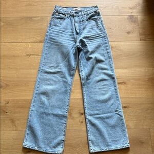 Levi's Ribcage Light Blue High-Rise Wide-Leg Jeans